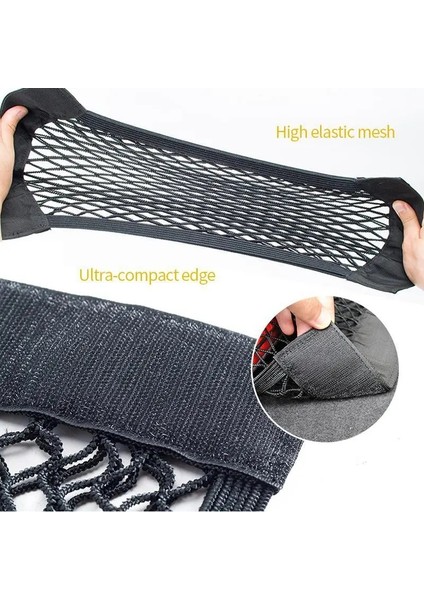 25X40CM Araba Arka Arka Bagaj Depolama Net Koltuk Elastik Dize Net Sihirli Etiket Örgü Saklama Çantası Cep Kafesi Oto Organizatör Koltuk Sırt Çantası (Yurt Dışından)