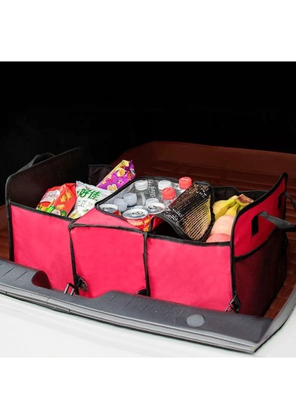 Kırmızı Evrensel Araba Depolama Organizatör Gövde Katlanabilir Oyuncaklar Gıda Depolama Kamyon Kargo Konteyner Çanta Kutusu Siyah Araba Istifleme Toplama (Yurt Dışından) modelleri