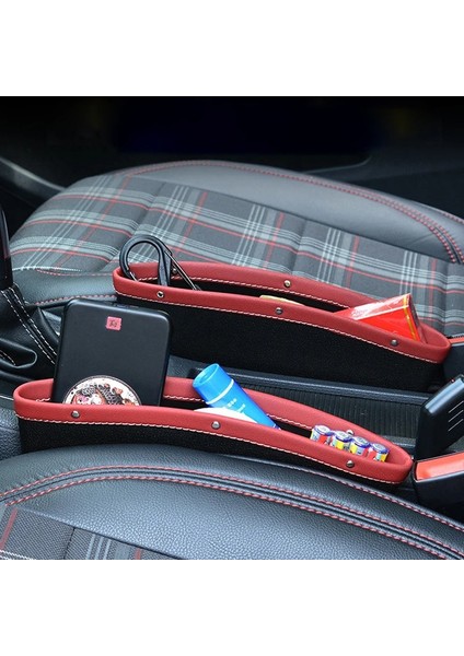 Beyaz Ar Koltuk Boşluğu Organizatör Dolgu Araba Merkezi Konsolları Organizatör Depolama Cebi Evrensel Araba Aksesuarları Kadınlar Için Iç (Yurt Dışından) fırsatları