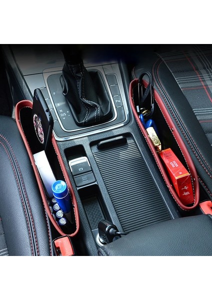 2 Kancalı Beyaz Ar Koltuk Boşluğu Organizatör Dolgu Araba Merkezi Konsolları Organizatör Depolama Cebi Evrensel Araba Aksesuarları Kadınlar Için Iç (Yurt Dışından) indirimleri