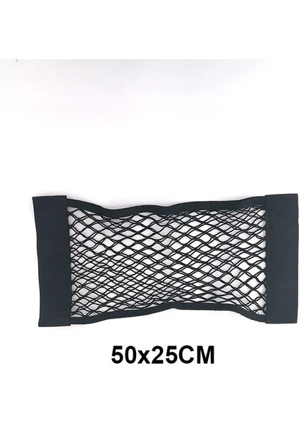 50X25CM Araba Arka Arka Örgü Gövde Koltuk Elastik Dize Net Sihirli Etiket Evrensel Saklama Çantası Cep Kafesi Oto Organizatör Koltuk Sırt Çantası (Yurt Dışından)
