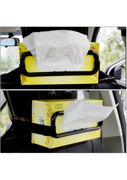 Siyah Araba Güneşlik Doku Tutucu Taşınabilir Arka Koltuk Montajı Asılı Peçete Kutusu Çerçeve Standı Oto Iç Aksesuar Klip Braketi (Yurt Dışından) fiyatları