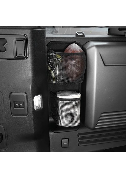 Land Rover Defender Için Araba Styling Kumaş Siyah Gövde Yan Saklama Örgü Çanta Saklama Çantası Araba Aksesuarları (Yurt Dışından)