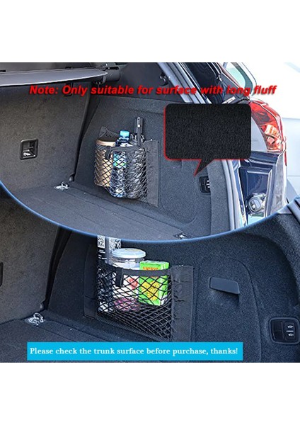 50CM Evrensel Bagaj Organizatör Arka Bagaj Arka Koltuk Kargo Mesh Net Çanta Esnek Naylon Araba Depolama Duvar Sticker Kılıf Çanta (Yurt Dışından)