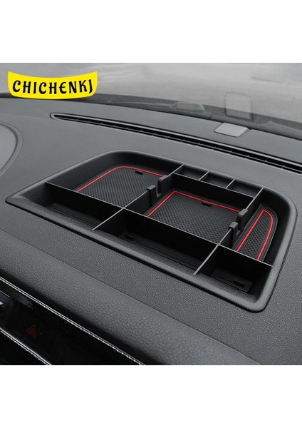 Logolu Siyah Vw Volkswagen Tiguan Için Araba Styling Pano Depolama Düzenleme Kutusu Organizatör Durumda Iç Aksesuarlar (Yurt Dışından)