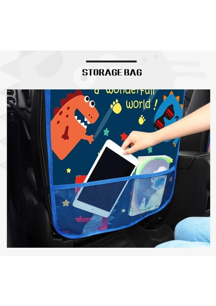 1 Adetsafsiyah Karikatür Araba Koltuğu Arka Koruyucu Kapak Tekme Mat Araba Organizatör Tablet Standı Asılı Çanta Araba Styling Depolama Tutucu Araba Aksesuarları (Yurt Dışından) fiyatları