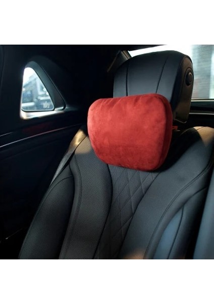 1 Adet Kırmızı Yastık Stili Li Araba Kafalık Boyun Desteği Koltuk Maybach Tasarım S Sınıfı Yumuşak Evrensel Ayarlanabilir Araba Yastığı Boyun Dinlenme Yastığı (Yurt Dışından)