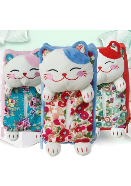 Mavi 3 Renk Sevimli Şanslı Kedi Araba Doku Tutucu Geri Asılı Doku Kutusu Peçete Kağıt Havlu Kutusu Tutucu Kılıf Kağıt Havluluk Kapakları (Yurt Dışından) indirimleri