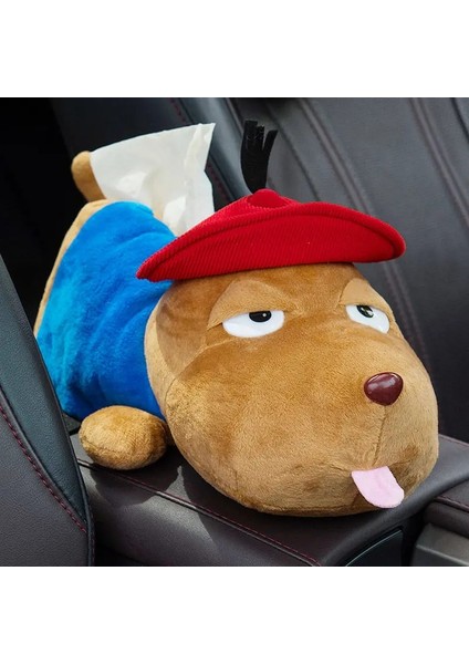 No.4 Boyutu Yaratıcı Araba Doku Kutusu Araba Aksesuarları Kızlar Kadınlar Için Para Autos Peluş Husky Karikatür Hayvanlar Köpek Peçete Kol Dayama Kutusu Sandalye Geri (Yurt Dışından) modelleri