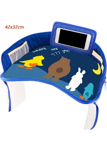 Tipc 4 Araba Koltuğu Seyahat Tepsisi Emniyet Koltuğu Oyun Masası Organizatör Depolama Aperatifler Oyuncaklar Bardak Tutucu Bebek Çocuk Çocuklar Için Su Geçirmez Arabası (Yurt Dışından)