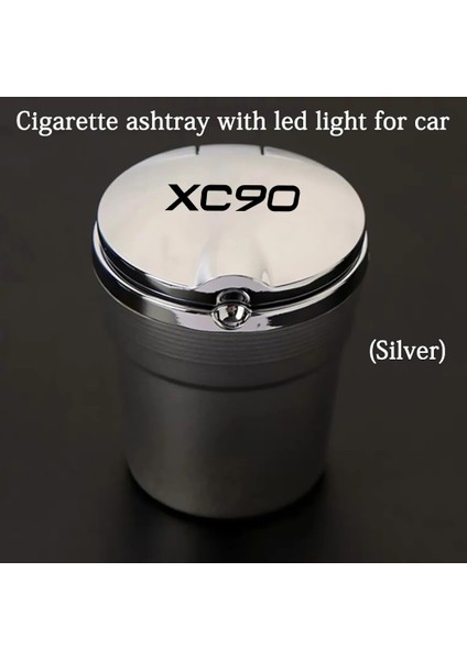Yeşil Volvo Için XC40 XC60 XC70 XC90 Mavi LED Işık ile Araba Küllük Sigara Çöp Tenekesi Araba Logosu Styling (Yurt Dışından)