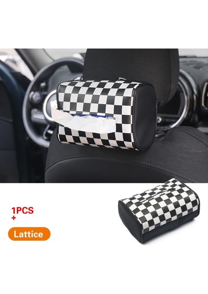 Kafes Oto Iç Union Jack Pu Deri Araba Doku Peçete Kutusu Çanta Paketi Mini Cooper Jcw S One Için Kol Dayama Kutusu Depolama Bir Tüm Seri (Yurt Dışından)