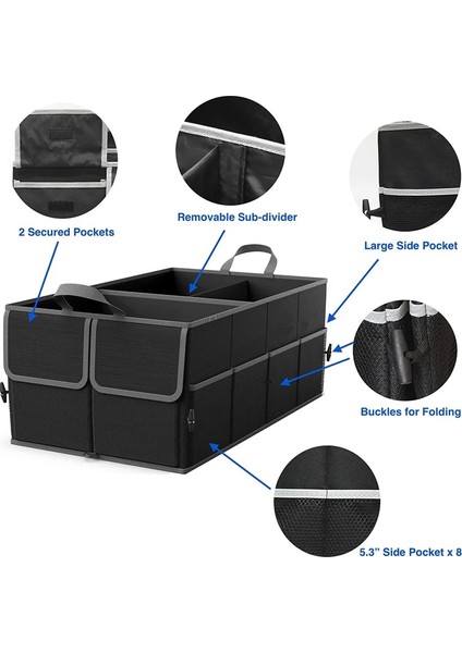 B Saklama Çantası Autoyouth 3 Bölmeli Kargo Bagajı Organizatör Ford Focus Için Kuga Için Fiesta Için Mitsubishi Için (Yurt Dışından) fırsatları