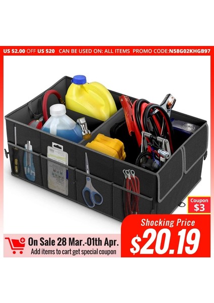 B Saklama Çantası Autoyouth 3 Bölmeli Kargo Bagajı Organizatör Ford Focus Için Kuga Için Fiesta Için Mitsubishi Için (Yurt Dışından) indirimleri