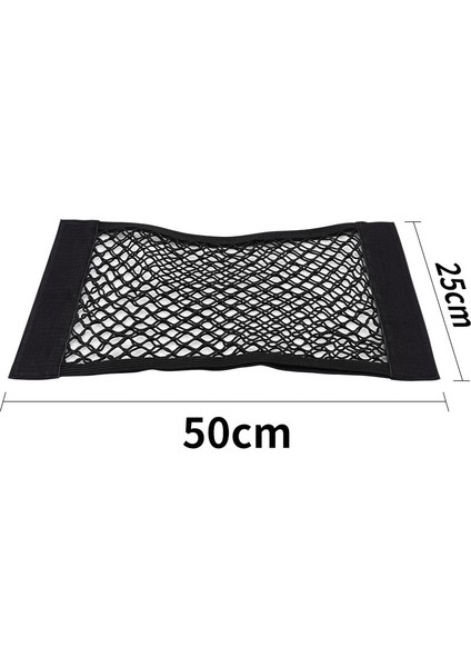 50X25 cm Araba Gövde Net Organizatör Arabalarda Gövde Elastik Dize Net Sihirli Etiket Evrensel Araba Aksesuarları Iç Saklama Kutusu (Yurt Dışından)
