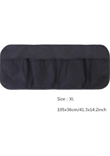 Bir Siyah 2 Araba Arka Koltuk Arka Organizatör Oto Bagaj Net Mesh Kargo Saklama Çantası Cep Kapağı Istifleme Toplama Iç Kamp Aksesuarları (Yurt Dışından)