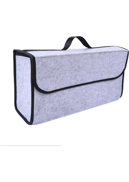 Açık Gri Keçe Kumaş Araba Gövde Organizatör Kutusu Taşınabilir Katlanabilir Saklama Kutusu Kasa Oto Iç Istifleme Toplama Konteyner Çantaları Siyah Gri (Yurt Dışından)