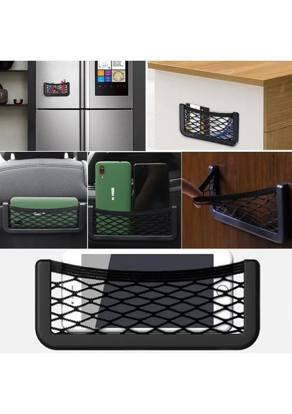 Biraz 2020 Oto Koltuğu Yan Iç Arka Çeşitli Eşyalar Cep Örgü Saklama Çantası Telefon Ağı Cep Tutucu Araba Saklama Çantası Elastik Esnek Ağlar (Yurt Dışından) fiyatları