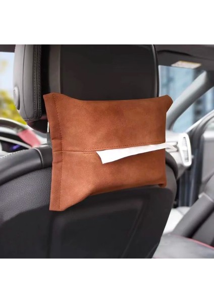Kahverengi Tesla Model 3 Y Araba Takma Aksesuarları Için Araba Iç Asılı Gizli Dokular Kutusu (Yurt Dışından)