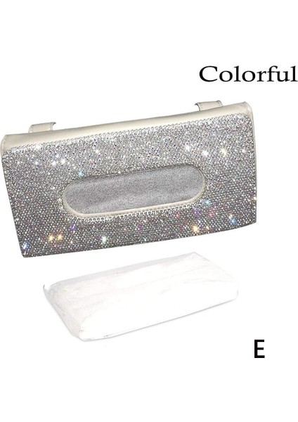 E 1 Takım 1 Adet Araba Doku Kutusu Havlu Maskesi Araba Güneşlik Doku Depolama Tutucu Araba Iç Kutu Aksesuarları Dekorasyon Glitter Oto Üniv (Yurt Dışından)