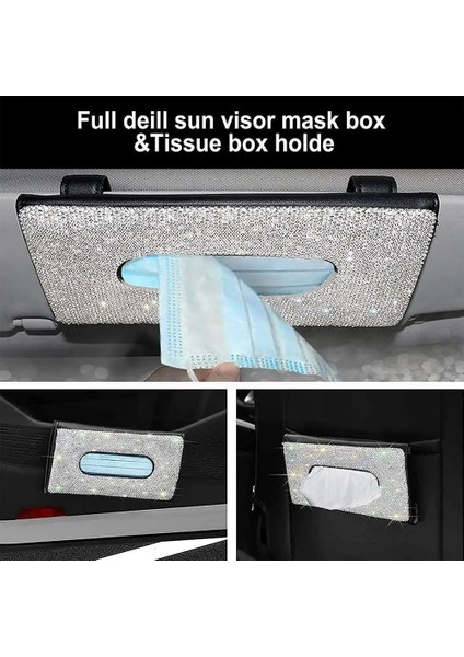 E 1 Takım 1 Adet Araba Doku Kutusu Havlu Maskesi Araba Güneşlik Doku Depolama Tutucu Araba Iç Kutu Aksesuarları Dekorasyon Glitter Oto Üniv (Yurt Dışından)