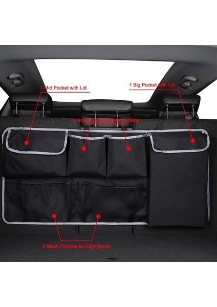 D Mavi Araba Arka Koltuk Organizatör Oto Koltuğu Arka Saklama Çantası Otomobil Gövde Kargo Örgü Süsler Çeşitli Eşyalar Gadget Iç Aksesuarlar (Yurt Dışından) fırsatları
