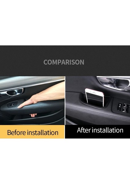 S90 Siyah Volvo S90 V90 Için Araba Aksesuarları Araba Saklama Kutusu Kapı Saklama Kutusu Araba Kol Dayama Kutusu (Yurt Dışından) indirimleri