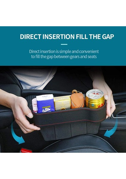 Deri-Çift 2 Pu Deri Araba Koltuğu Boşluk Saklama Kutusu Fincan Çok Fonksiyonlu Pocket Catcher Organizatör Telefon Şişe Bardak Tutucu Araba Aksesuarları (Yurt Dışından) fiyatları