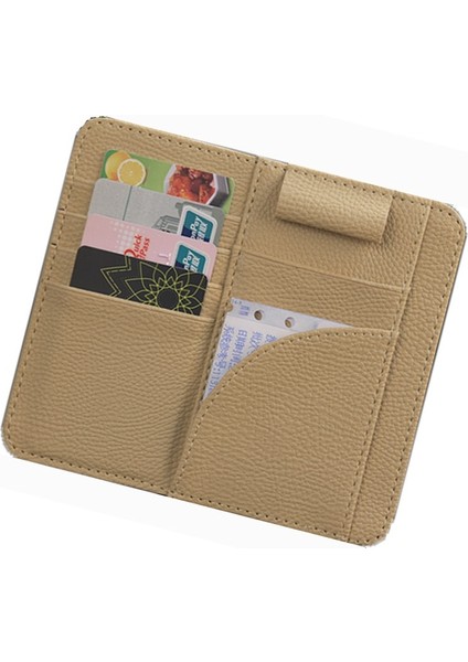 Bej Araba Güneşlik Saklama Çantası Vizör Kart Sahibinin Organize Istifleme Toplama Oto Iç Aksesuar Malzemeleri Dişli Şeyleri Ürünler Öğe (Yurt Dışından)