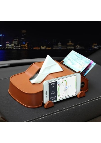 1 Klip Yaratıcı Çok Işlevli Araba Modeli Doku Kutusu Cep Telefonu Tutucu Kartları Klip Saklama Kutusu Araba Iç Aksesuarları (Yurt Dışından)