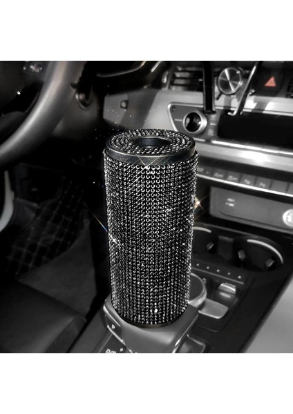 Siyah Araba Için Yaratıcı Doku Kutuları Araba Elmas Bling Oto Taklidi Kristal Kağıt Kutusu Kızlar Oto Lüks Iç Aksesuarlar (Yurt Dışından)
