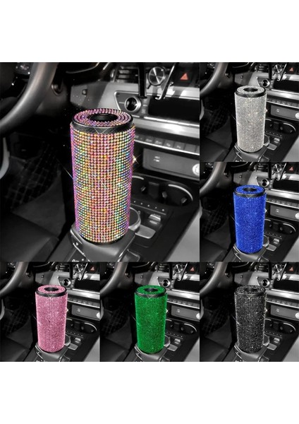 Siyah Araba Için Yaratıcı Doku Kutuları Araba Elmas Bling Oto Taklidi Kristal Kağıt Kutusu Kızlar Oto Lüks Iç Aksesuarlar (Yurt Dışından)