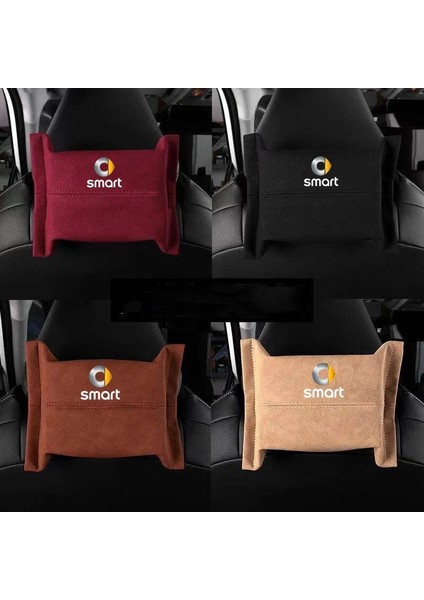 Siyah Araba Doku Peçete Kutusu Doku Çanta Organizatör Paketi Kol Dayama Kutusu Depolama Akıllı Akıllı 453 Fortwo Forfour Aksesuarları (Yurt Dışından)