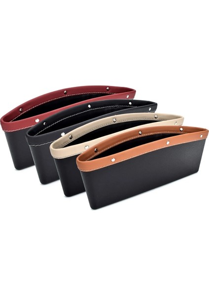 Kahverengi Araba Organizatör Depolama Araba Koltuğu Yarık Boşluk Cep Çok Fonksiyonlu Sürücü Koltuğu Catcher Bardak Tutucu Araba Aksesuarları Pu Deri (Yurt Dışından) fırsatları