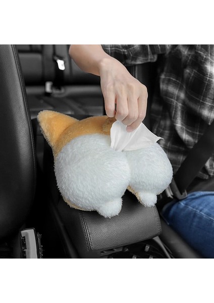 Corgi Corgi Popo Kedi Araba Doku Tutucu Peçete Kutusu Araç Arka Koltuk Doku Kılıfı Tutucu Ev Araba Bathroo Için (Yurt Dışından) fırsatları