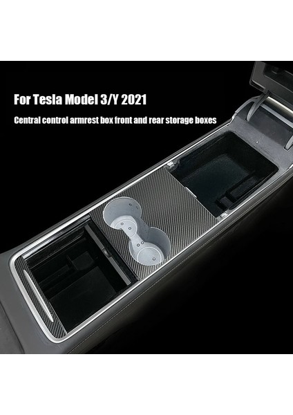 Arka Akın Kutusu Yeni Tesla Modeli 3 Y Araba Kol Dayama Kutusu Depolama Organizatör Konteynerler Merkezi Konsol Akın Saklama Kutusu Konsol Tutucu (Yurt Dışından)