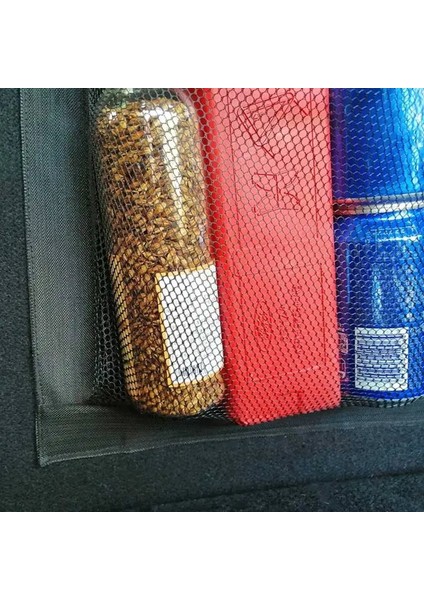 L 25X60CM Oto Araba Arka Arka Koltuk Depolama Organizatör Gövde Çok Asılı Net Cep Velcro Mikro Elastik Çift Katmanlı Kese Çanta Erişim (Yurt Dışından)