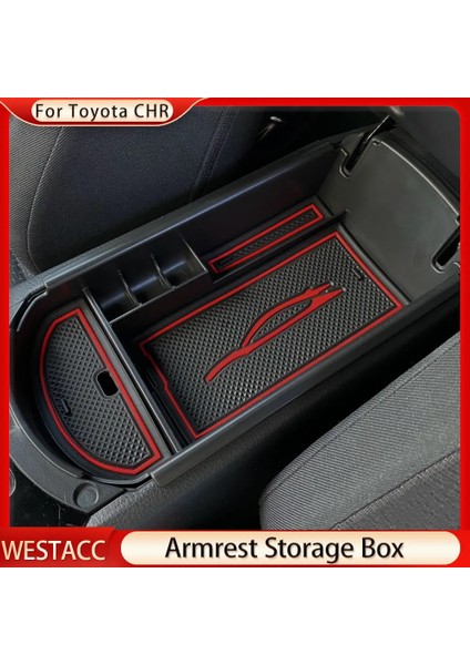 Kırmızı Paspas Araba Merkezi Konsol Kol Dayama Kutusu Saklama Kutusu Toyota C-Hr Chr Organizatör Konteyner Tutucu Tepsi Aksesuarları (Yurt Dışından) fiyatları
