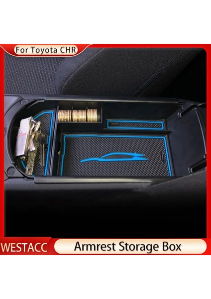 Kırmızı Paspas Araba Merkezi Konsol Kol Dayama Kutusu Saklama Kutusu Toyota C-Hr Chr Organizatör Konteyner Tutucu Tepsi Aksesuarları (Yurt Dışından) modelleri