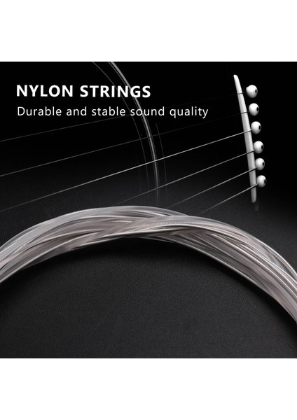 Klasik Gitar Için 6x Naylon Dize Gitar Telleri Seti (Yurt Dışından)