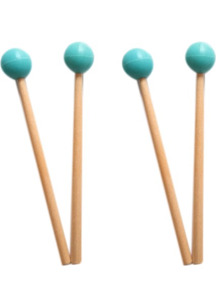 Adet Yumuşak Kauçuk Kafa Sopa Ahşap Saplı Çan Tokmaklar Glockenspiel Ksilofon Çan Müzik Aletleri Parçaları Yeşil (Yurt Dışından)