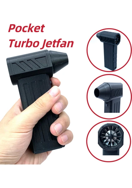 Mini Turbo Jet Fan 110000RPM Kanal Fanı - Siyah (Yurt Dışından)