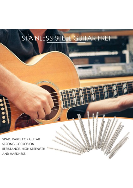 Nikel Gümüş Perde Teli Elektro Gitar Fretwire Jumbo Genişliği 2.90MM (Yurt Dışından)