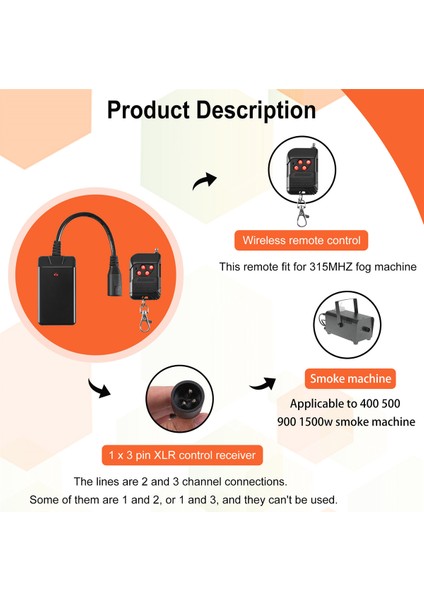 Taşınabilir 3 Pins Xlr Kablosuz Uzaktan Kumanda Alıcısı Duman Sis Makinesi Dj Sahne Kontrol Reseptör Sisleme 400 W 900 (Yurt Dışından) fırsatları
