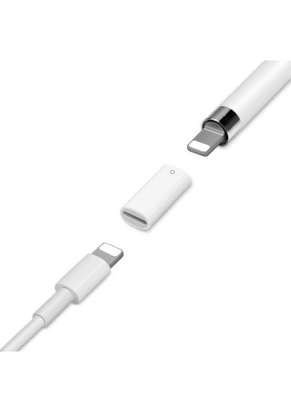 Şarj Dönüştürücü Kablosu Dişi - Dişi Adaptör 8pin Konektörü Apple Pencil iPad Pro Için 2 Adet (Yurt Dışından)