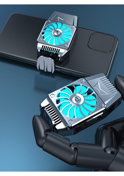 Cep Telefonu Soğutucu iPhone ve Android Için Mobil Oyun Soğutucu Cep Telefonu Soğutma Fanı Şarj Edilebilir Gümüş (Yurt Dışından)