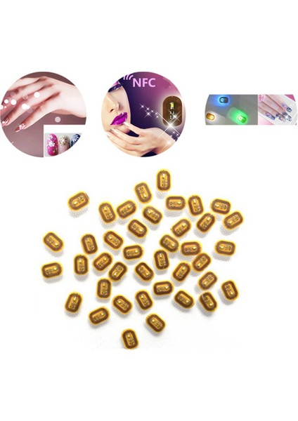 Adet Nfc Flaş Tırnak Etiket LED Çip Akıllı Aydınlık Tırnak Lambası Tırnak Etiket Geliştirme, Kırmızı Işık (Yurt Dışından)
