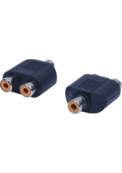 8 Adet Rca Av Splitter Y Adaptörü 1 Dişi 2 Dişi, Siyah (Yurt Dışından)