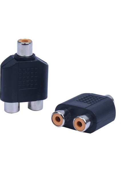 8 Adet Rca Av Splitter Y Adaptörü 1 Dişi 2 Dişi, Siyah (Yurt Dışından)
