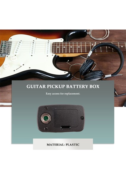 Abs 9 V Gitar Pikap Pil Kutusu Kutusu Elektrik Akustik Gitar Bas Depolama Kapağı Değiştirme (Yurt Dışından)